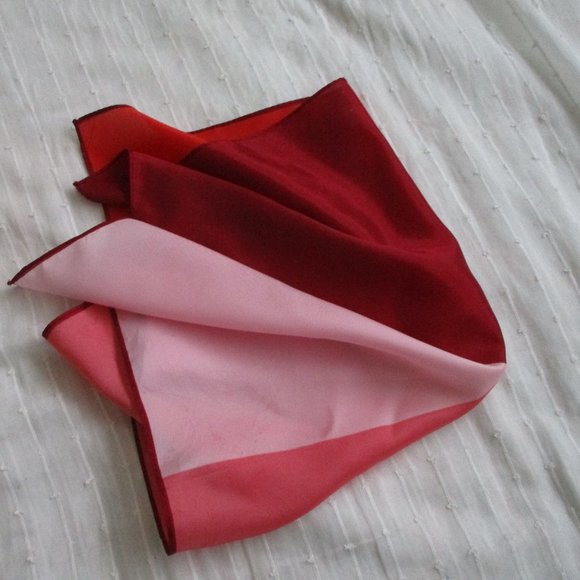 1970s passion pink color block scarf - Picture 6 of 7